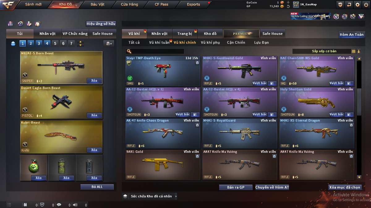 shop acc cf uy tin gia re